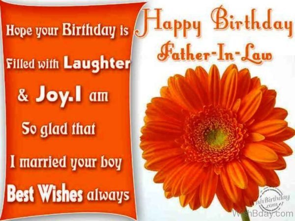 Birthday Wish To Father In Law From Daughter In Law