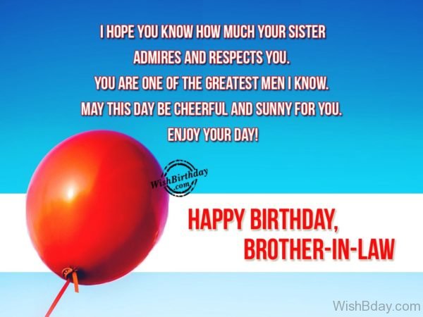 Enjoy Your Day – Happy Birthday Brother In Law