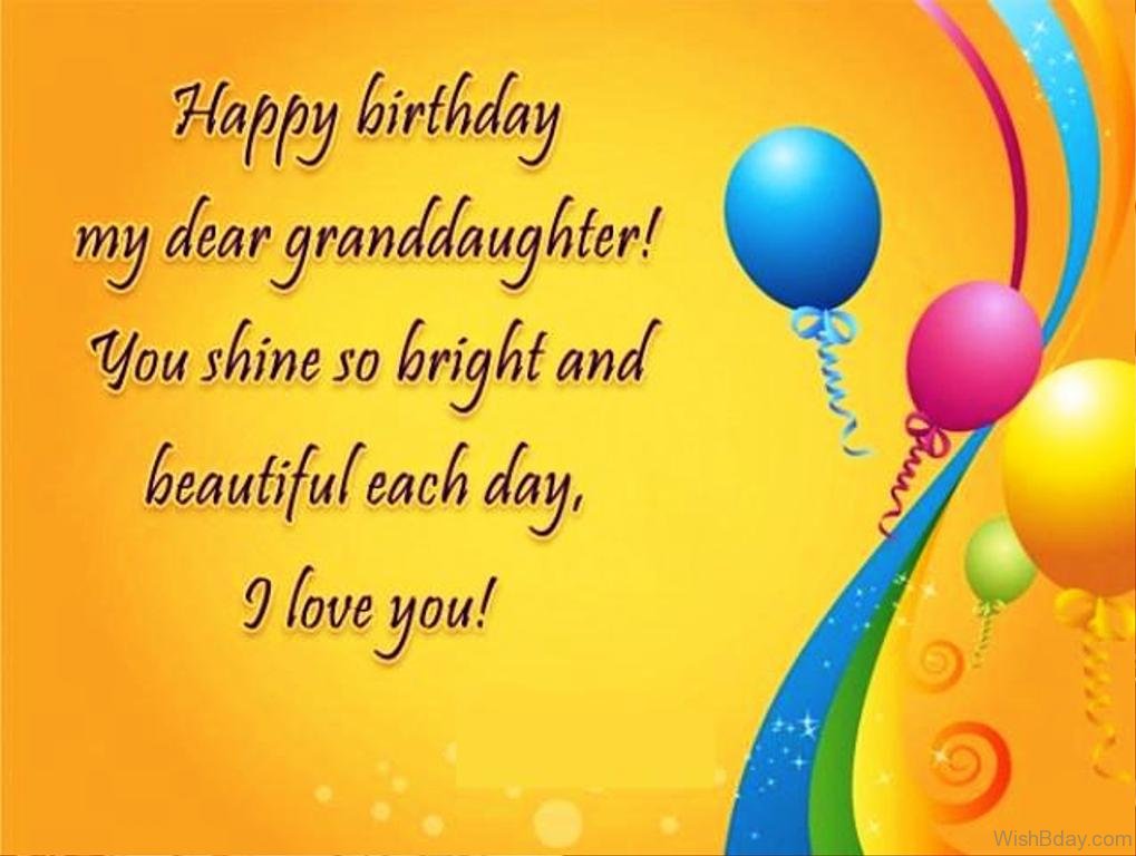 Happy Birthday My Dear Granddaughter.