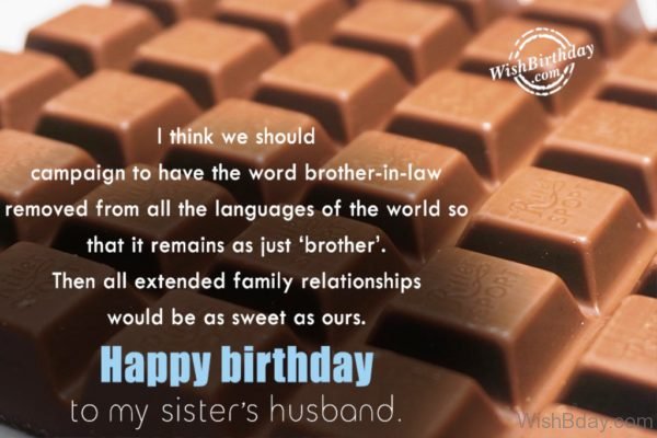 Happy Birthday To My Sister’s Husband