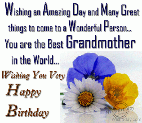 Happy Birthday To The Best Grandmother From Her Grandchildren