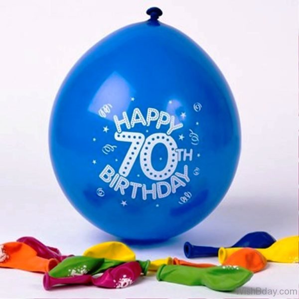 Happy Birthday With Blue Balloon 1