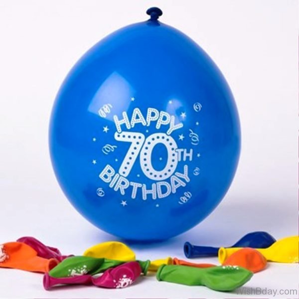 Happy Birthday With Blue Balloon