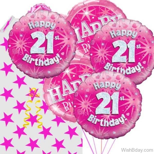 Happy Birthday With Pink Balloons