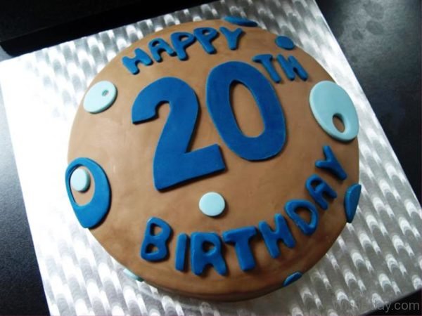 Happy Twentyth Birthday With Cake