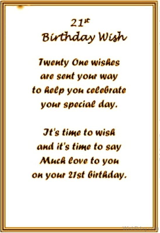 On Your Twenty First Birthday