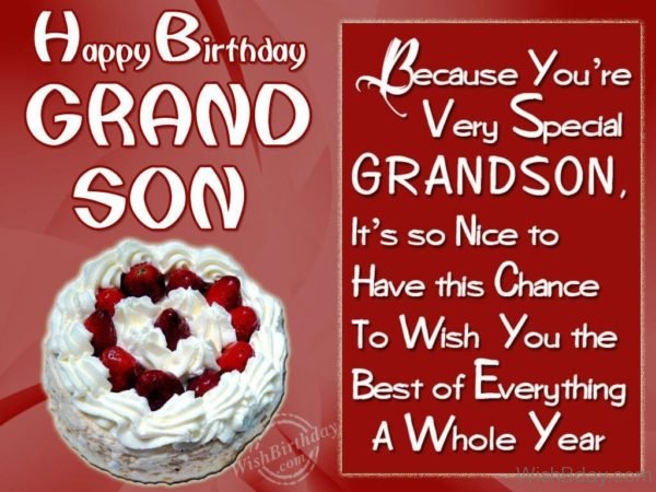 Wishing Special Birthday To My Special Grandson