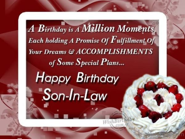 Wishing The Happiest Birthday To The Dearest Son in law