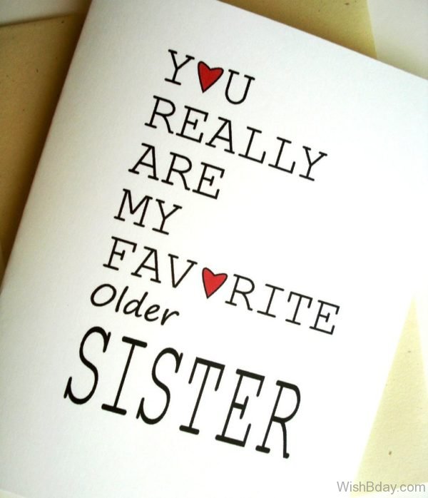 You Really Are My Favourite OLder Sister