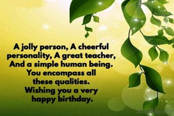 A Jolly Person Happy Birthday