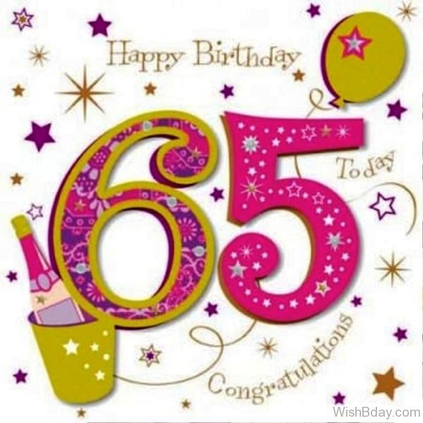 Happy Birthday Sixty Five Congratulation 1