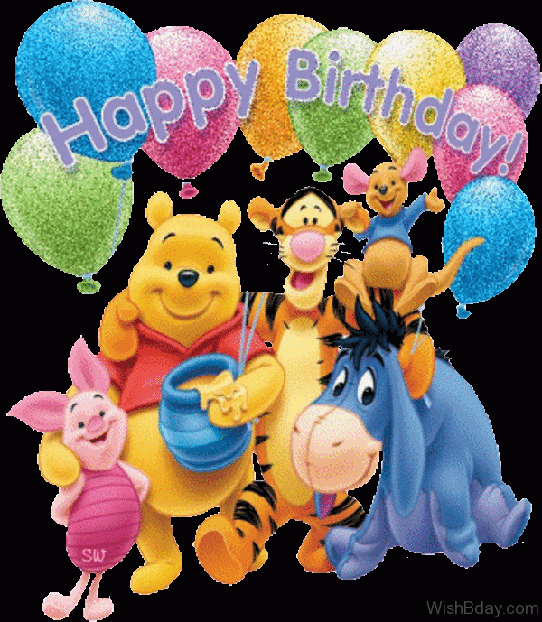 Happy Birthday With Sparkling Balloon