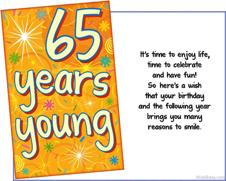 48 65th Birthday Wishes.