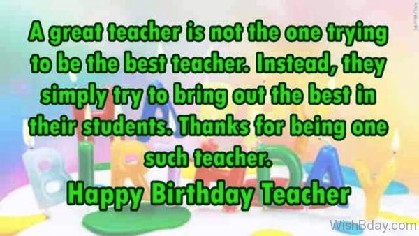 Thanks For Being One Such Teacher