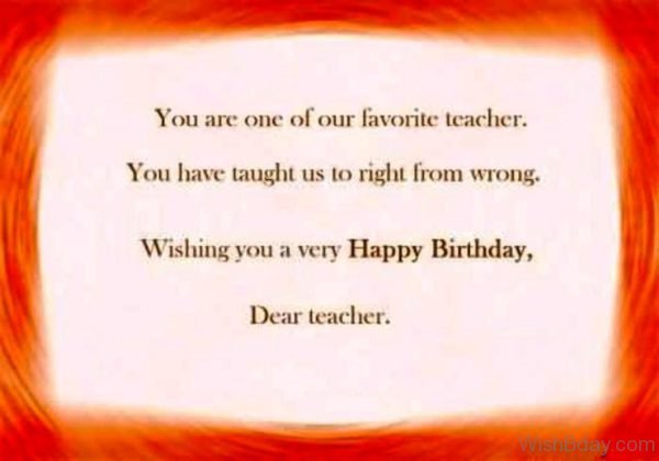 You Are One Of Our Favourite Teacher