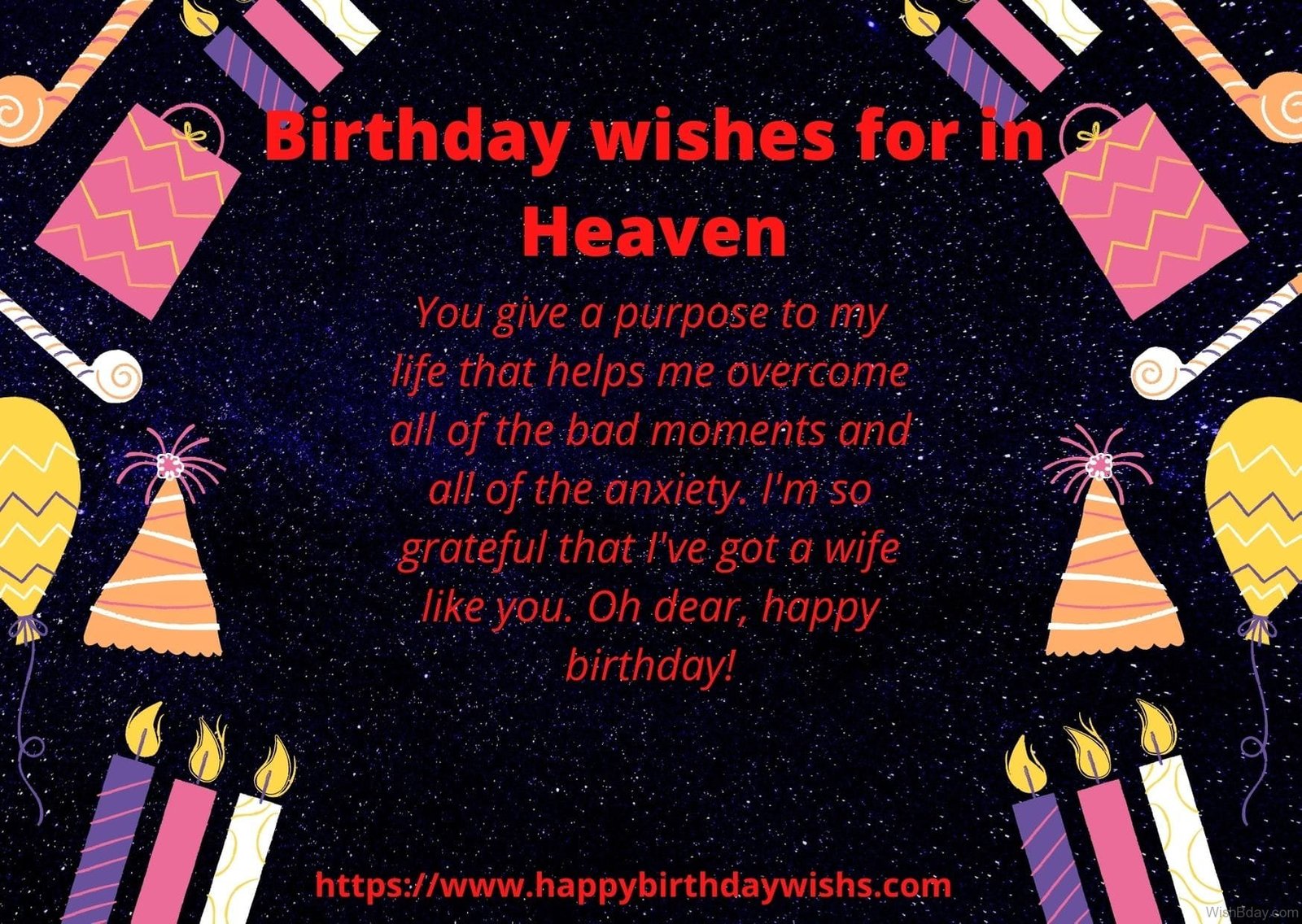 Birthday wishes for in heaven