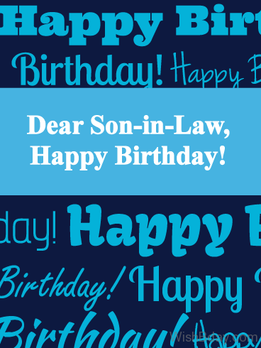 Happi birthday wishes for son in law1
