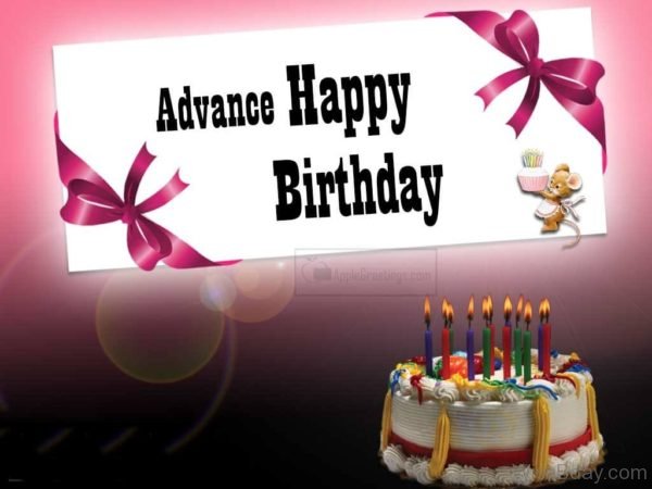 Advance birthday wishes cake