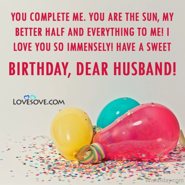 Birthday Wishes For Hubby